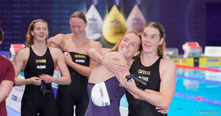 Nederland pakt Europese titel op 4x 100 meter estafette vrije slag na fenomenale eindsprint Steenbergen