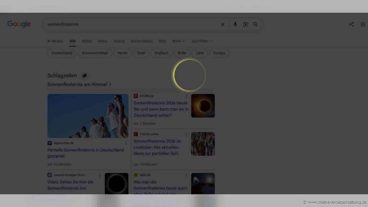 Sonnenfinsternis-Spezial bei Google: Doodle zum Himmelsereignis