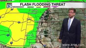 Localized heavy rainfall possible with Wednesday's showers, storms