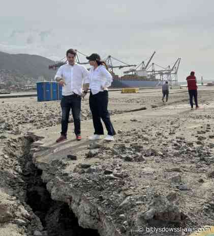 Delegación de la CAF inspecciona el puerto de La Guaira para evaluar los daños causados por los terremotos del 24 de junio