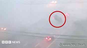 Watch: Severe storms overturn vehicle and trigger flooding in Ohio