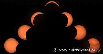 Timelapse of the 2026 solar eclipse as seen from East Yorkshire