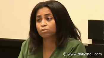 Exhausted single mother who let one-year-old son die in hot car begs to have murder charge dropped so she can attend his funeral