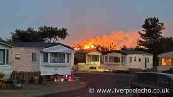 Formby dunes fire live as fire crews tackle huge blaze