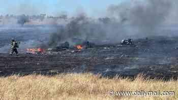 Two people killed in military helicopter crash in Texas sparking massive wildfire and forcing evacuations