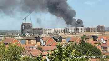 Barking fire: Smoke rises over London as more than 100 firefighters scrambled