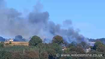 Five homes completely destroyed as fire tears through residential street in Caerphilly borough