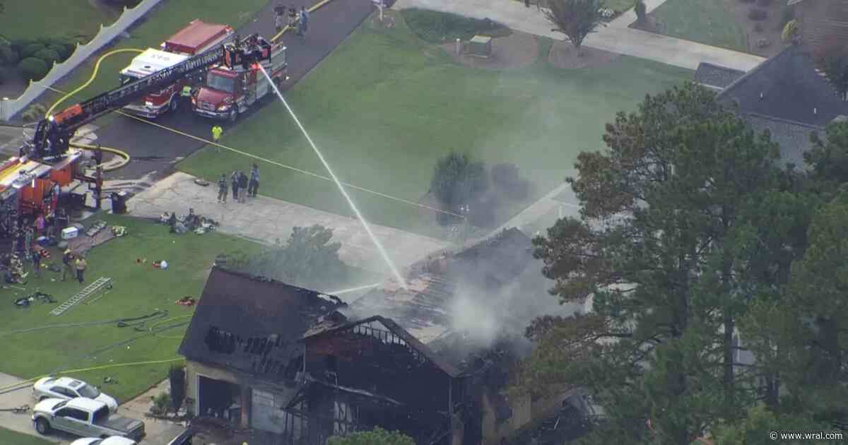 Crews fight large house fire in Harnett County