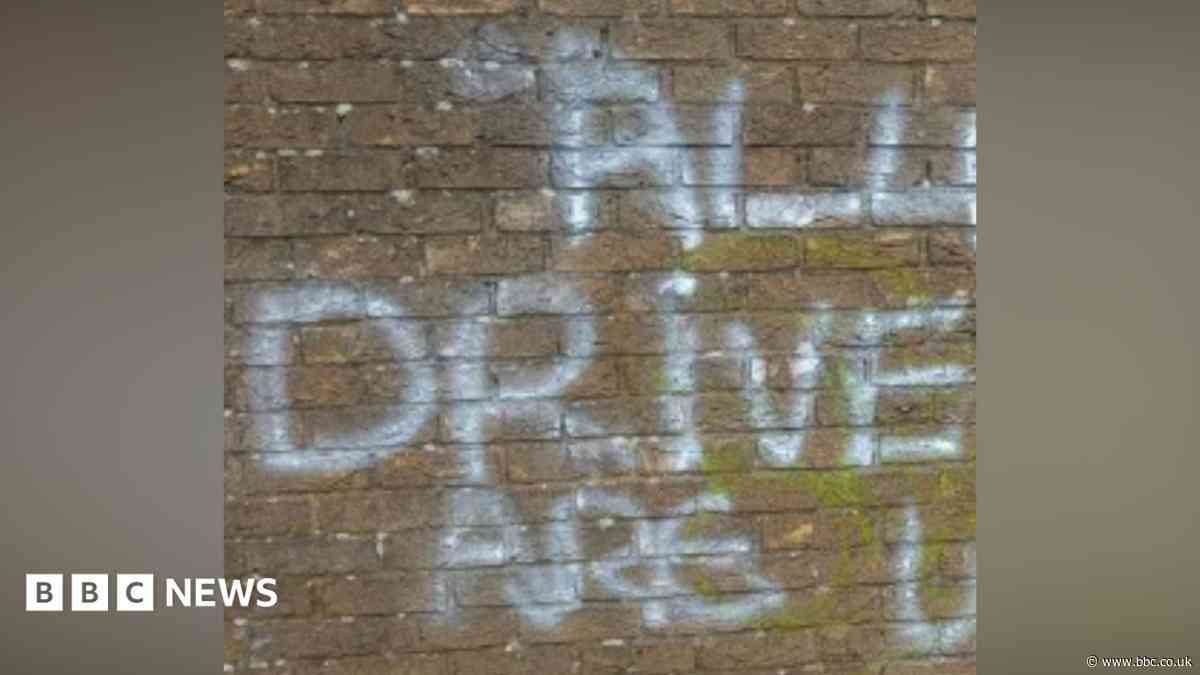 Appeal to report offensive graffiti along key road