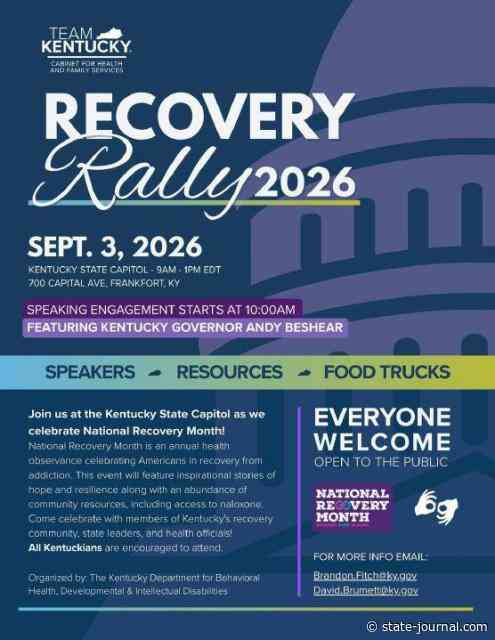 Recovery Rally set for Sept. 3