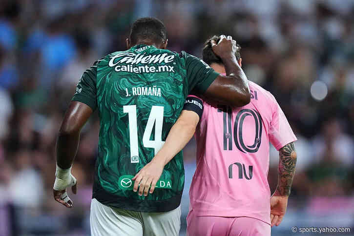 📸 Watch the reaction, Romaña catches Messi off guard with a hug