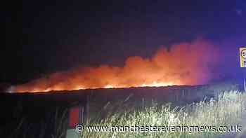 Saddleworth Moor fire LIVE as firefighters tackle huge blaze with road shut
