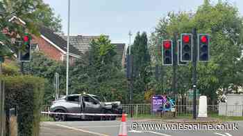 Man rescues four people from blazing wreckage after Newport horror crash