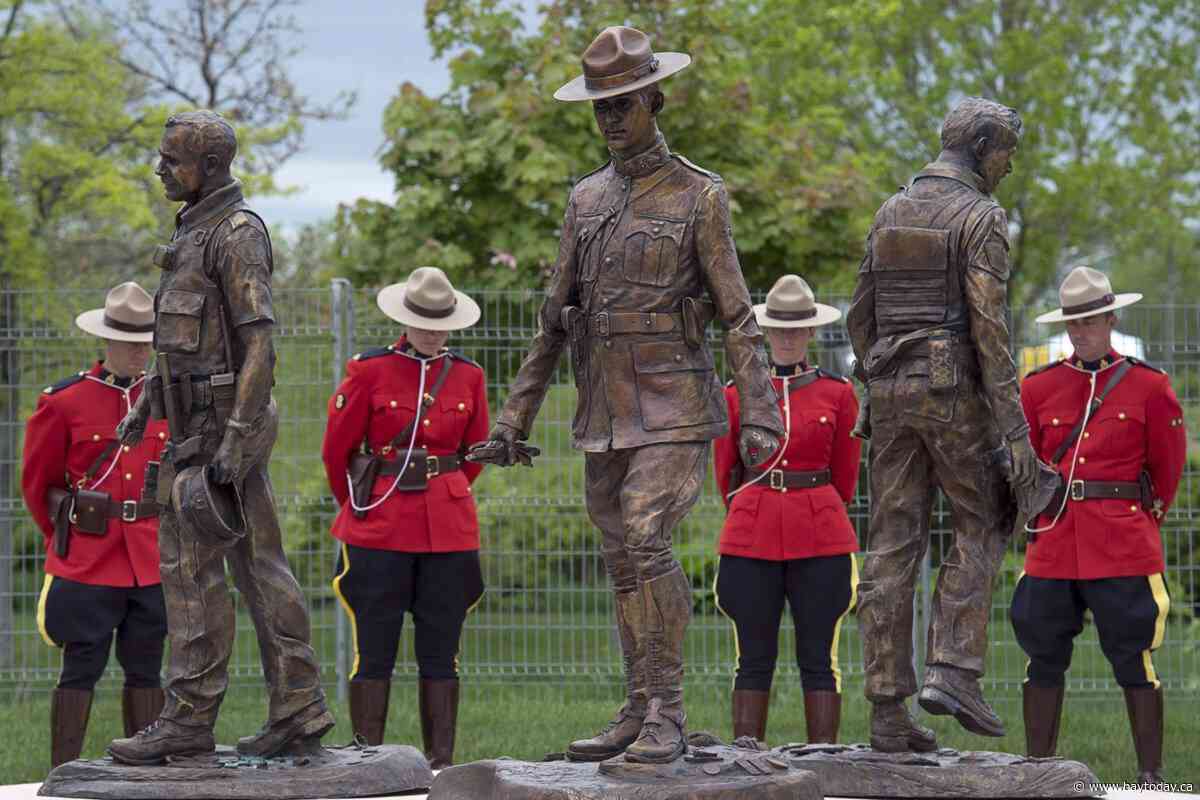 Bronze maple leaf taken from monument honouring slain New Brunswick RCMP officers