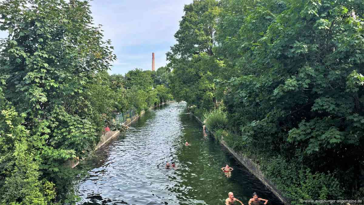 Extremes Niedrigwasser: Stadt Augsburg warnt vor Gefahren beim Baden
