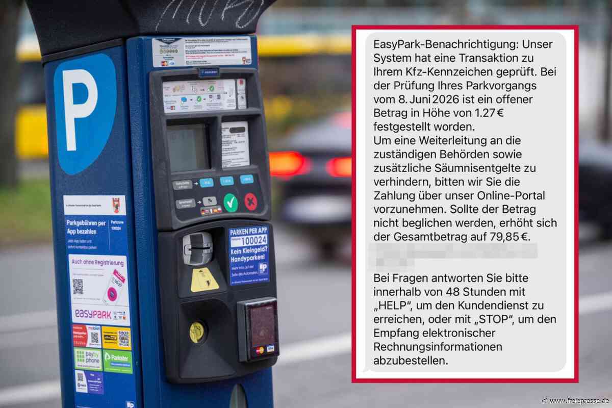 EasyPark warnt Nutzer vor SMS: Melden Sie diese Nachricht den Behörden