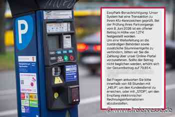 EasyPark warnt Nutzer vor SMS: Melden Sie diese Nachricht den Behörden