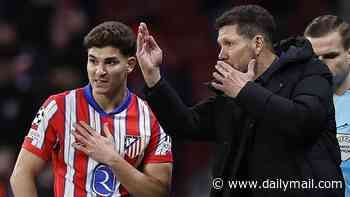Revealed: What Diego Simeone told Julian Alvarez in showdown talks after Arsenal target reiterated his desire to leave Atletico Madrid