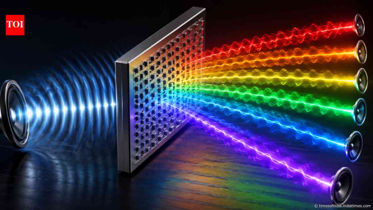 In 2025, scientists made sound behave like a rainbow, separating frequencies