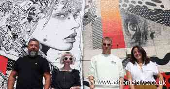 Vibrant 30ft mural transforms Newcastle site at new campus ahead of its autumn launch