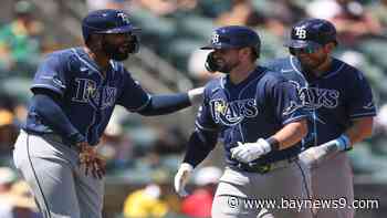 Rays complete 2nd 9-0 West Coast trip in MLB history with 8-4 win over Athletics