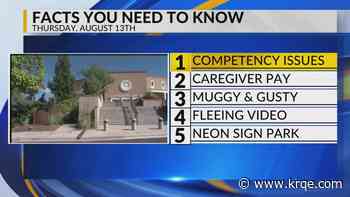 Competency issues, Caregiver pay, Muggy and gusty, Fleeing video, Neon sign park