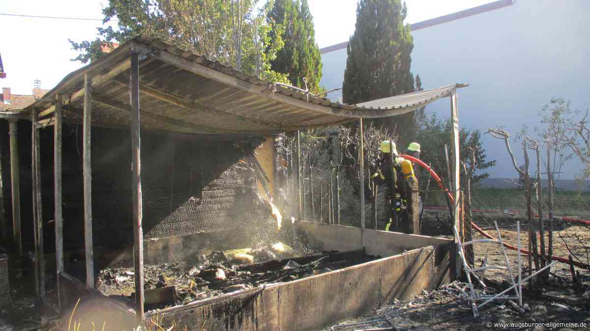 Gartenhütte in der Hammerschmiede geht in Flammen auf