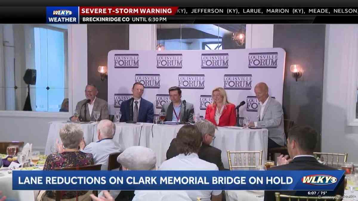 Clark Memorial Bridge lane reduction plans on hold