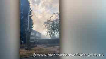 Northenden fire LIVE as crews tackle large house blaze with south Manchester street taped off