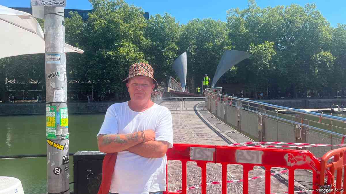 'Scary crash' heard as Bristol's iconic Pero's Bridge left hanging over harbour