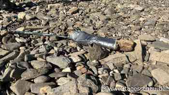 Niedrigwasser: Und plötzlich liegt eine Bazooka am Ufer