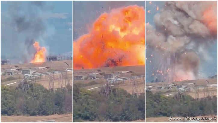 Esplosione nello stabilimento ex Simmel Difesa di Colleferro, boato e incendio nell’azienda di munizioni. Il sindaco: “Imponente, ma danni limitati”