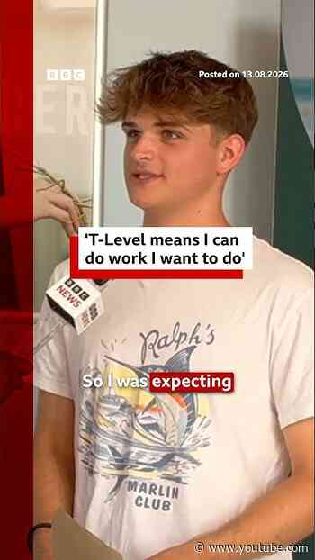 'T-Level means I can do work I want to do'. #ResultsDay #BBCNews