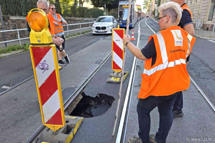 Was gerade passiert: Straßeneinsturz in Lindenau blockiert Demmeringstraße