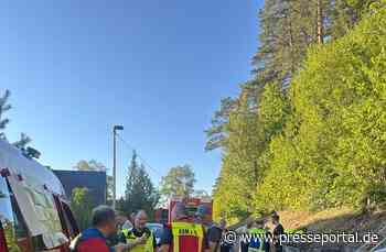 KFV-CW: Bodenfeuer mit beginnendem Waldbrand in Hanglage