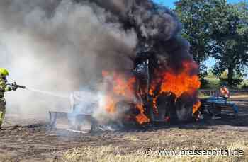 FW-OLL: Flächenbrand nach Traktorbrand