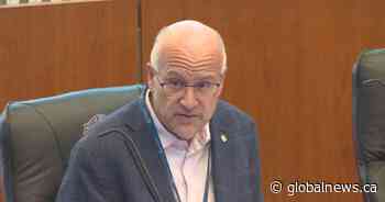 Russ Wyatt attends committee at Winnipeg City Hall after sexual assault charge