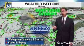 Monsoon showers, storms ahead for Thursday, Friday