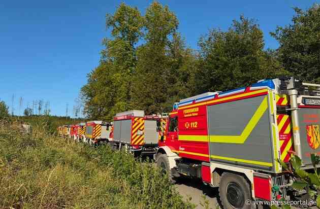 FW Kreis Soest: Waldbrand am Möhnesee aktuell unter Kontrolle / 58.000qm Wald betroffen.