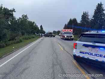 Motorcyclist, 69, dies in collision with pickup truck west of Edmonton: RCMP