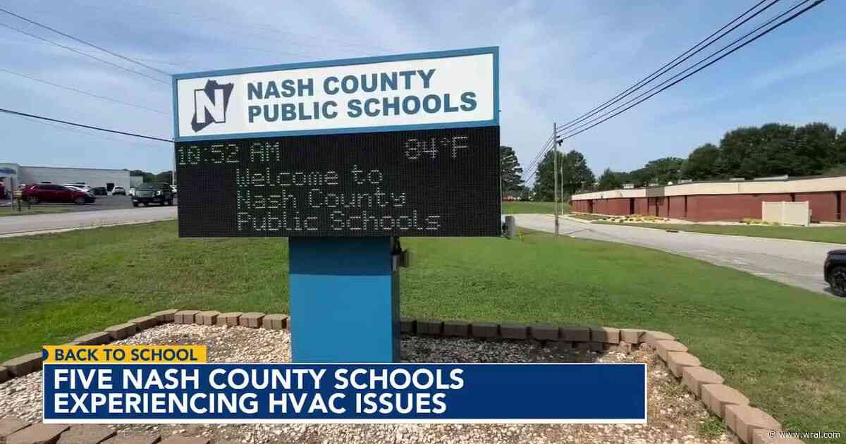 Classrooms without AC at 5 Nash County schools as heat index climbs