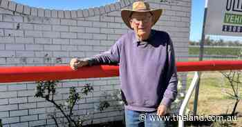 Farming a racecourse? George Witts, 89, took to the Gunnedah infield