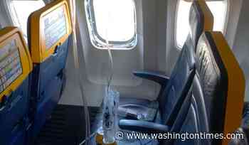 Broken engine parts shattered the Ryanair plane window that a passenger's head got sucked into: NTSB