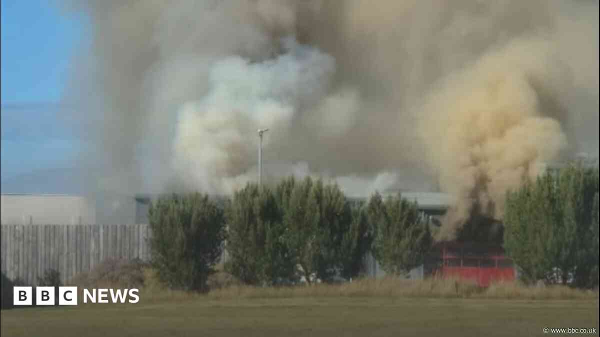 Fire breaks out at fire station near airport