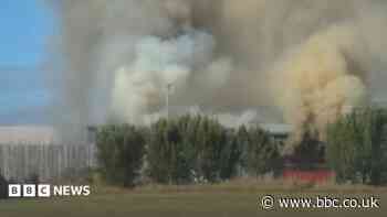 Fire breaks out at fire station near airport