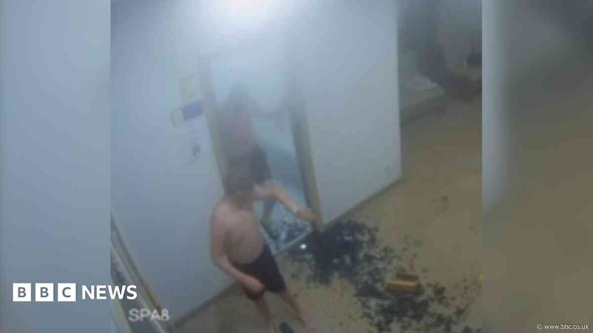 Brothers injured by 'exploding' steam room door