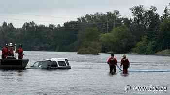 Emergency crews rescue driver of pickup truck found in Bow River