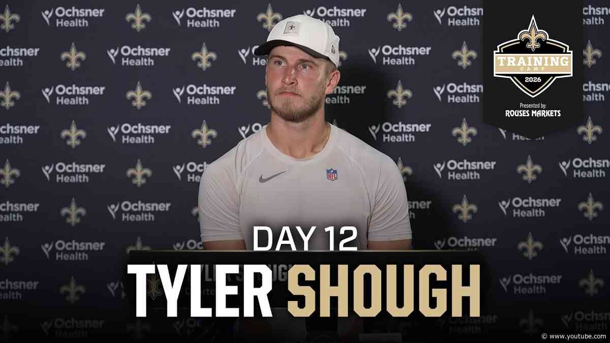 Tyler Shough on offensive improvement, competitive edge | Saints Training Camp 2026