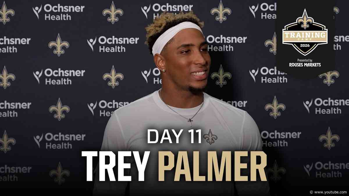 Trey Palmer on wide receiver room, playing in Louisiana | Saints Training Camp 2026