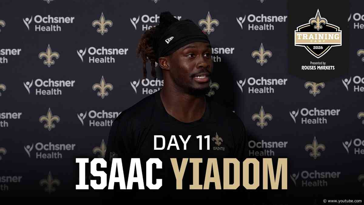 Isaac Yiadom on cornerback room, camp competition | Saints Training Camp 2026